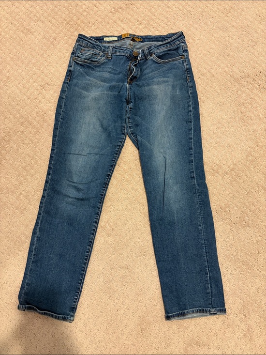 Kut from the Kloth Denim - Kut from the Kloth Blue Boyfriend Jeans with Gold Stitching